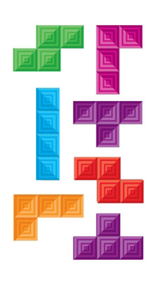 Stickers muraux Tetris Cube - Collection indite