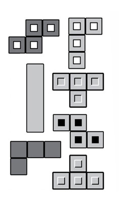 Stickers muraux Tetris en version rtro