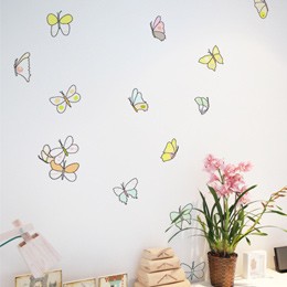 Sticker muraux Papillons aquarelle par Christy Flora - Stickers muraux pour enfants et bbs - Une exclusivit Stickboutik.com