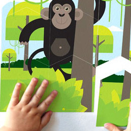 Sticker muraux Puzzle Jungle par A Modern Eden - Stickers muraux pour enfants et bbs - Une exclusivit Stickboutik.com