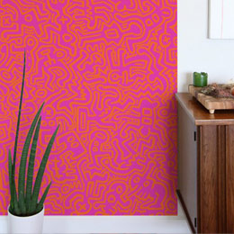 Sticker muraux Mur Movement Rose par Keith Haring - Sticker muraux gants indits & officiels!