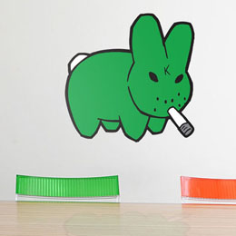 Sticker muraux Smorkin Labbit - M par KidRobot - Sticker muraux gants indits & officiels!