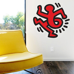 Stickers Pop Art et Street Art Twisting Man par Keith Haring - Stickers muraux Pop Art & Street Art originaux et indits