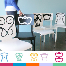 Sticker muraux Dos de chaises par Studio Habraken - Sticker muraux gants indits & officiels!