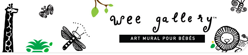 Wee Gallery: Des stickers muraux rigolos pour l'veil et la dco de chambres de bb et de nourrissons