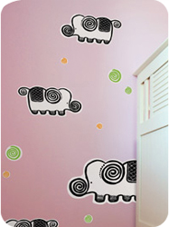 Stickers muraux Elphants par WeeGallery