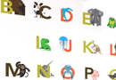Stickers Gants: Alphabet des Animaux  A Modern Eden - 16,95 €